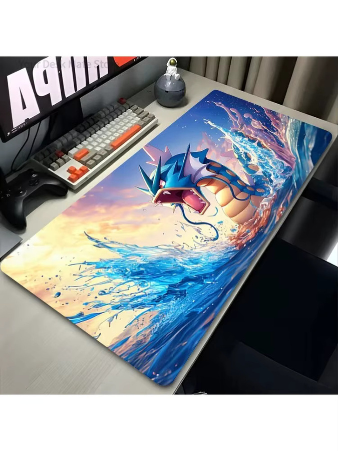 Bandai Gaming Mauspad XXL Huge Waves Japan Anime Design in Rot und Multicolour als Schreibtischunterlage für Laptop und PC - Bild 2