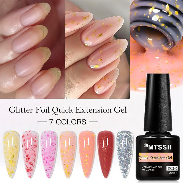 Mtssii Nagelgel, 7 ml, klar rosa weiß, glänzend - Bild 1