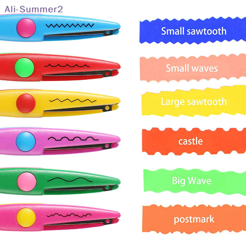Summer2 6-teiliges Scheren-Set mit Wellenmuster in Multicolour für DIY-Handwerk und Papierarbeiten - Bild 2