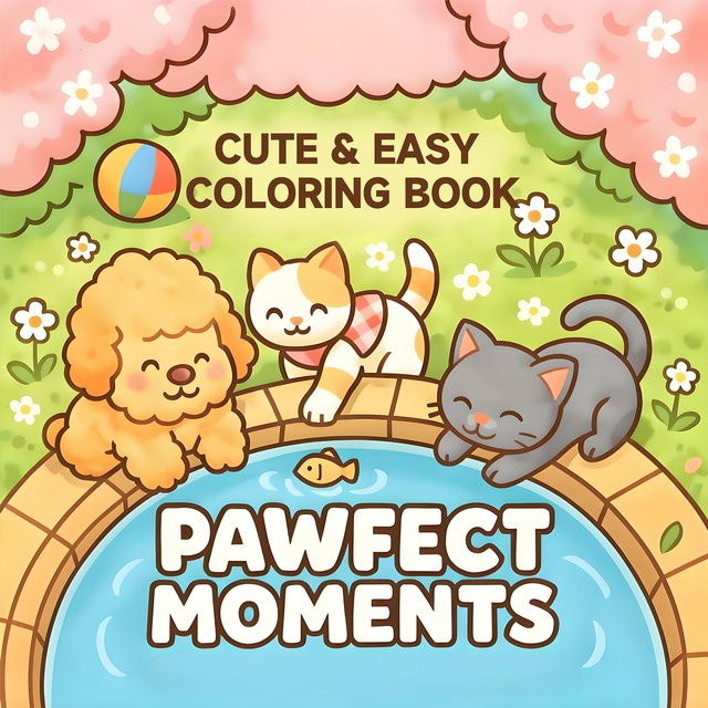 PAWFECT MOMENTS Malbuch für Erwachsene, Tiere, ab 14 Jahren - Bild 1