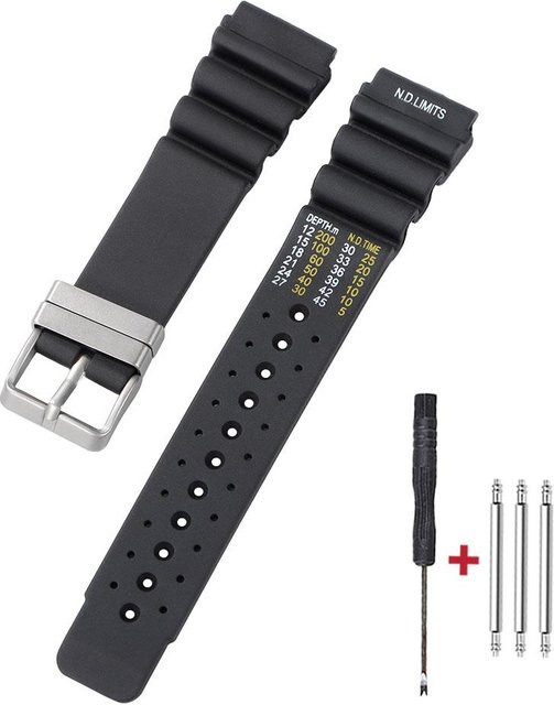 Crazyband Uhrenarmband Kautschuk, Unisex, 24mm, gray - Bild 1