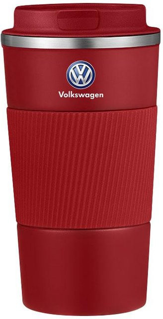 Volkswagen Edelstahl Thermobecher für Kaffee und Reise, 500 ml, Rot - Bild 1