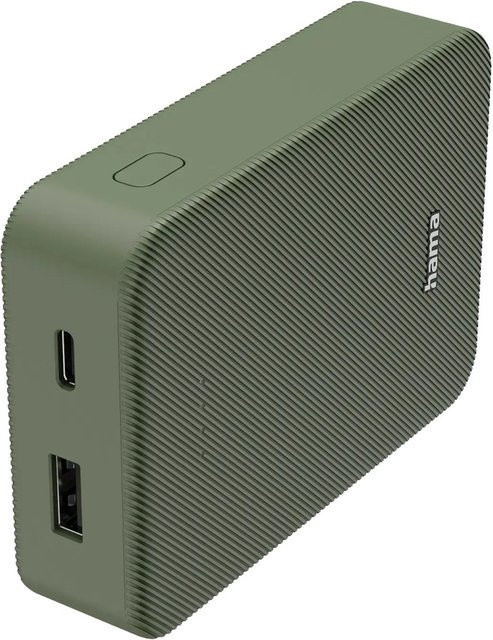 Hama Power Pack Colour 10 Powerbank 10.000 mAh mit USB-C und USB-A Ausgängen in Grün - Bild 1