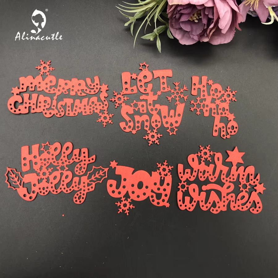 Alina Metall Schneidestempel Set mit 6 Teilen für Scrapbooking und Bastelarbeiten Weihnachts-Motive - Bild 2