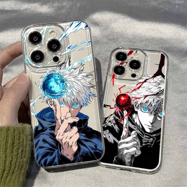 Transparente Silikon Handyhülle mit Gojo Satoru Jujutsu Kaisen Design für Xiaomi und POCO Modelle - Bild 1
