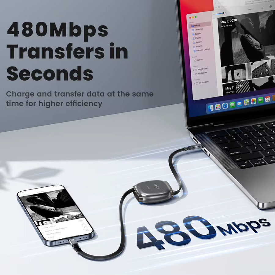 Toocki USB-C auf Lightning Kabel mit 27 W PD Schnellladefunktion für iPhone und iOS Geräte - Bild 3
