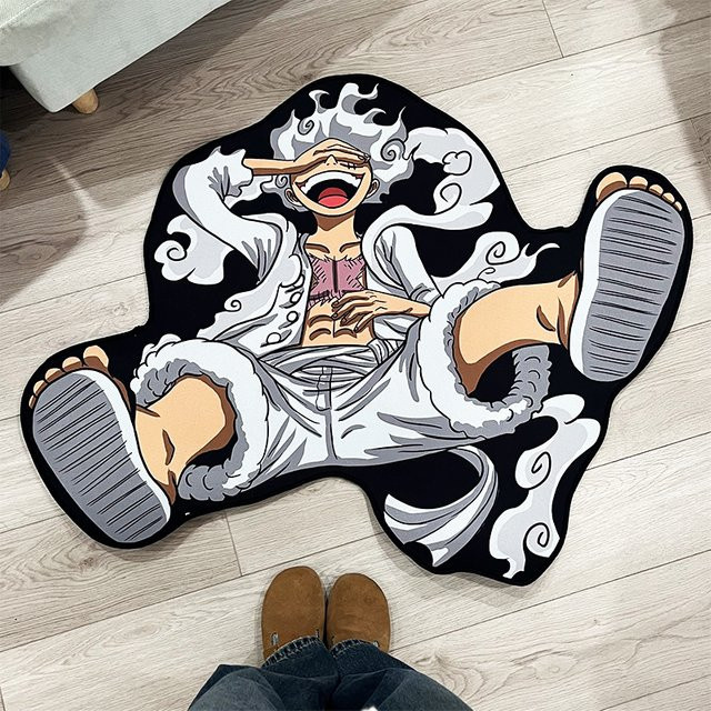 Bandai One Piece Luffy Gear 5 Plüsch-Anime-Teppich, rutschfest und weich, mehrfarbig - Bild 1