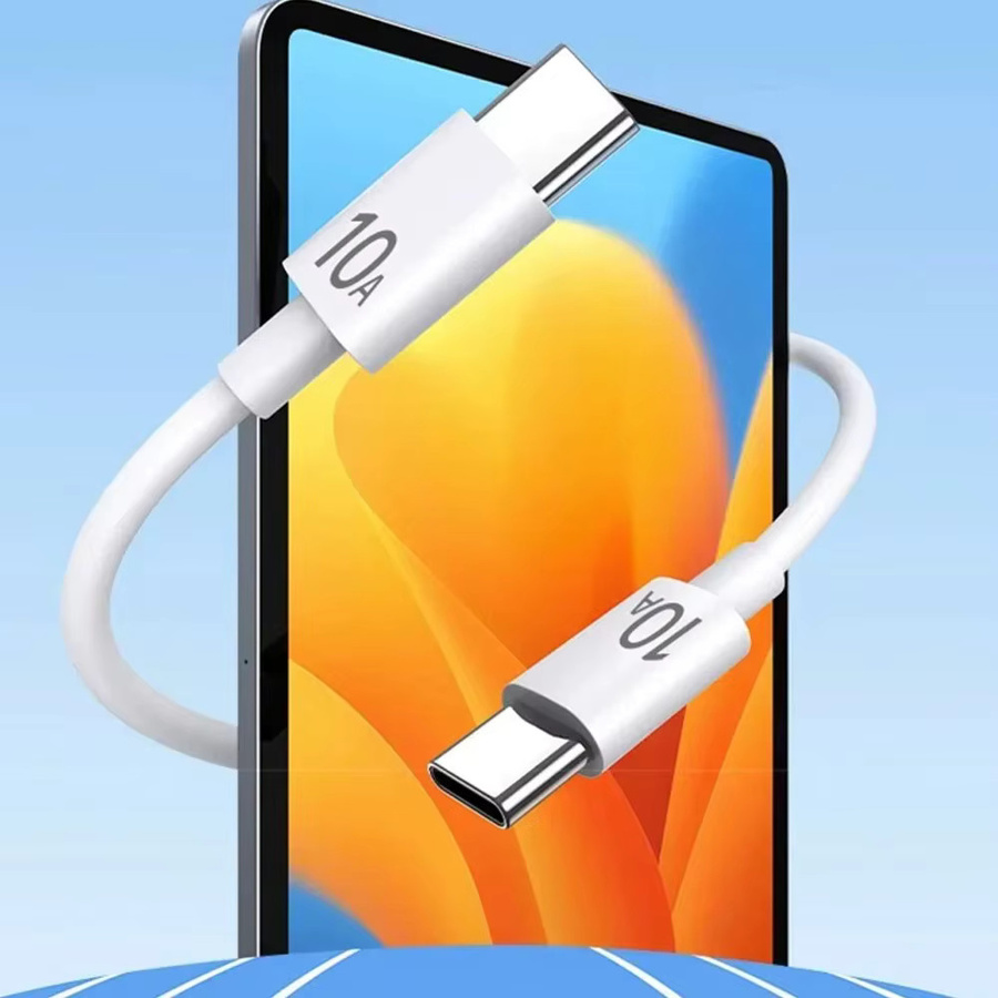 USB-C auf USB-C Ladekabel 120W 10A PD Schnellladekabel für iPhone Samsung Xiaomi in Weiß - Bild 3