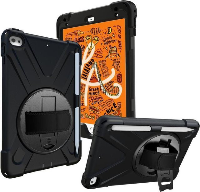 eSTUFF Hintere Abdeckung für Apple iPad mini 6. Generation aus Silikon und Polycarbonat, Schwarz - Bild 1