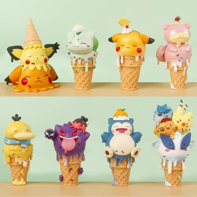 Pokémon Eiscreme-Waffel-Serie Blindbox Psyduck Gengar, Actionfigur, Puppe, Modell Spielzeug - Bild 1