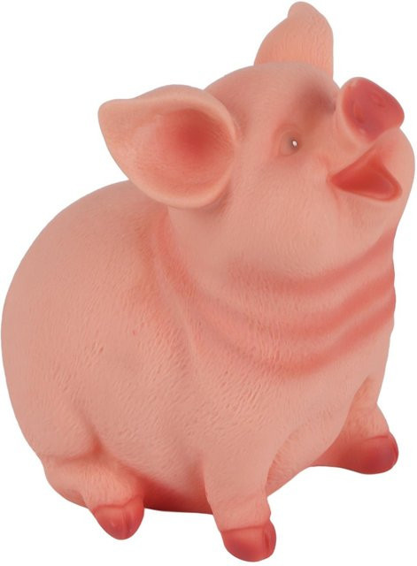 KaiSai Sparschwein in Pink als niedliches Cartoon-Schweinchen aus Harz, B/T/H: 14 x 12 x 11 cm - Bild 1