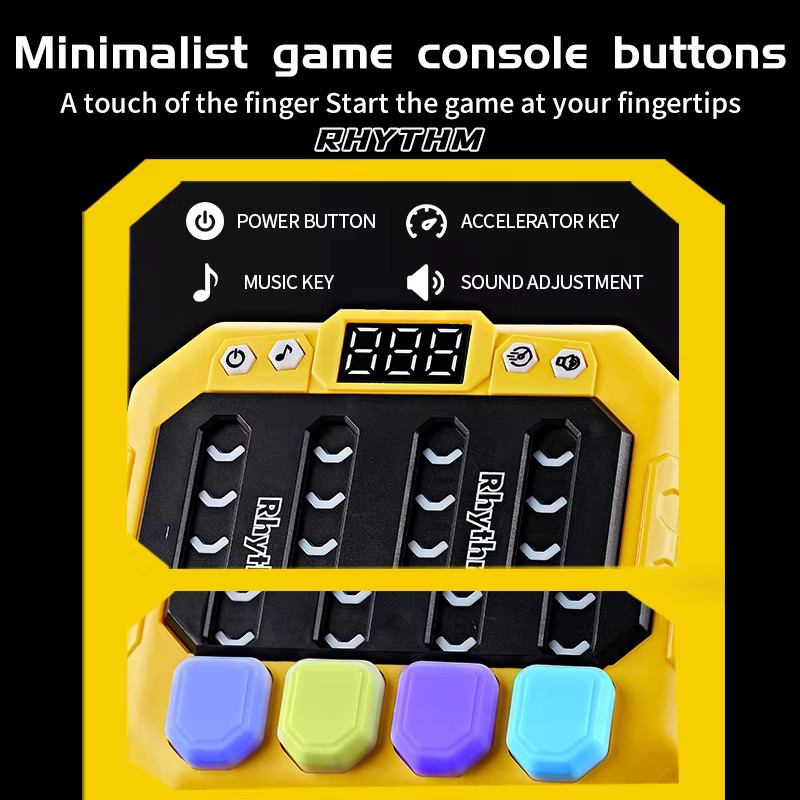 ZLang Handheld-Tanz-Memory-Spiel, Rhythmus-Handheld-Spielkonsole, mit Glühen - Bild 3