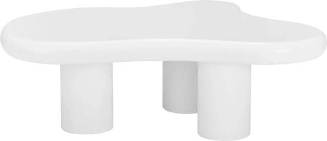 okwish Couchtisch in Wolkenform aus MDF, lackiert, Weiß, B: 97 cm, T: 67 cm, H: 32 cm - Bild 1