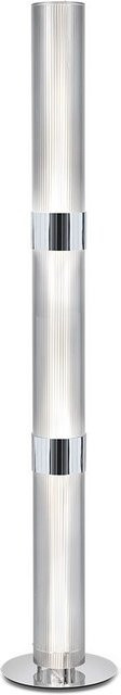 Slamp La Lollo Stehleuchte Prisma in Silber und Transparent aus rostfreiem Stahl - Bild 1