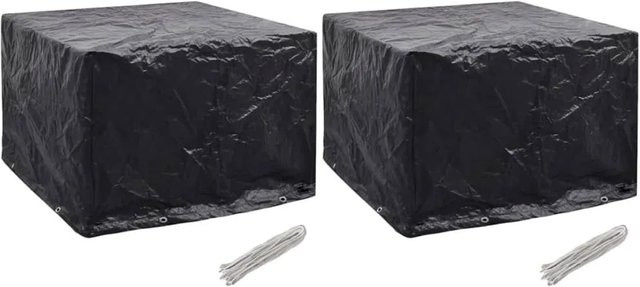 vidaXL Gartenmöbel-Abdeckungen 2er-Set mit 8 Ösen, B/T/H: 122 x 112 x 98 cm - Bild 1