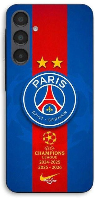 Maniacase Handyhülle für Samsung Galaxy A15 mit PSG Logo in Schwarz, Rot und Blau - Bild 1