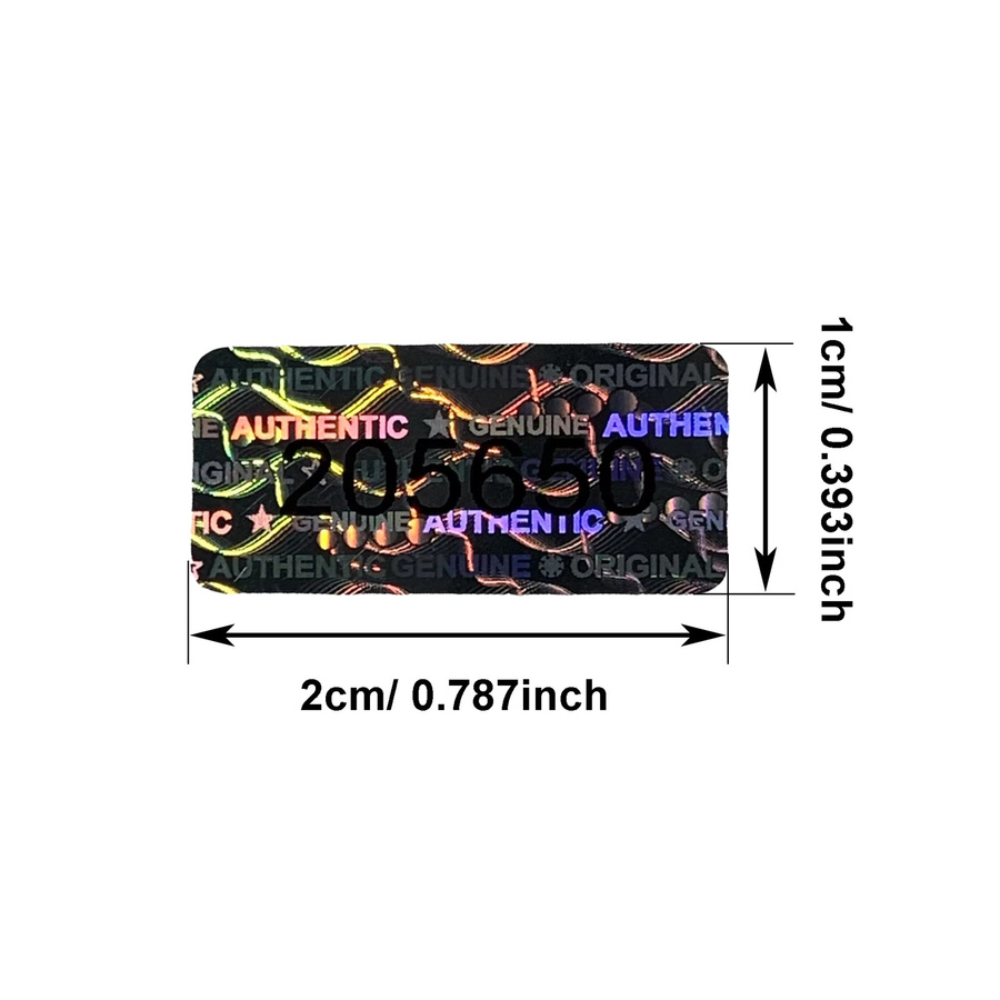 Manipulationssichere Hologramm-Aufkleber mit Seriennummer in Silber als authentische Laseraufkleber - Bild 2
