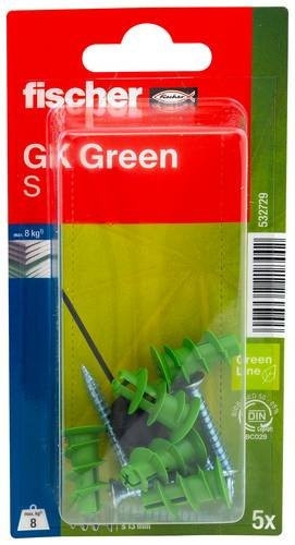 Fischer GK Green S Gipskartondübel in Grün, Durchmesser: 22 mm - Bild 1
