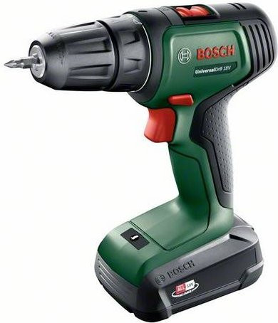 Bosch Home and Garden UniversalDrill 18 Akku-Bohrschrauber 18V in Grün mit 1,5Ah Akku - Bild 1