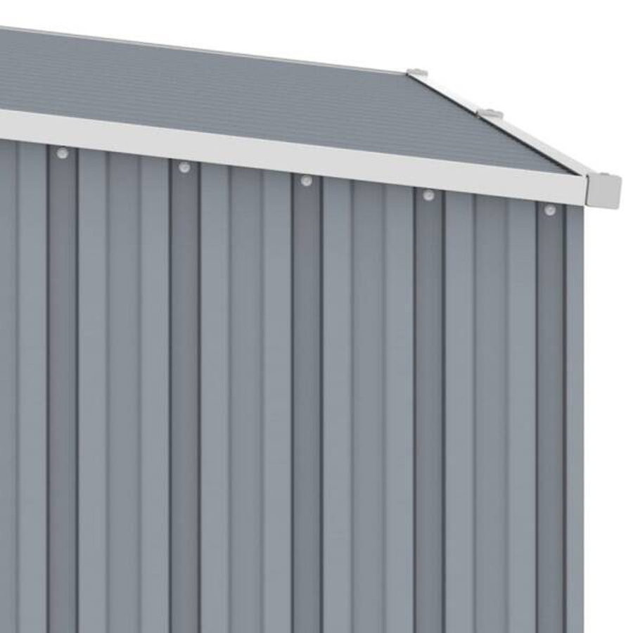 vidaXL Gerätehaus aus Stahl in Grau, modern und freistehend, Breite: 245 cm, Höhe: 159 cm - Bild 3