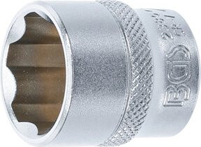 BGS Steckschlüssel-Einsatz Super Lock in Silber, Antrieb Innenvierkant 10 mm (3/8"), Schlüsselweite 20 mm - Bild 1