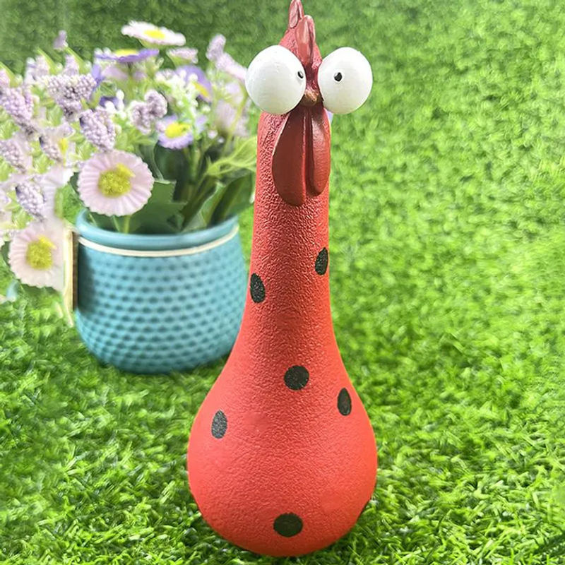 Binchi Garden Huhn-Ornament aus Kunstharz in Gelb für Garten und Dekoration - Bild 3
