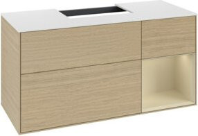 V&B Waschtischunterschrank Finion in Vanille lackiert, Breite: 120 cm, Höhe: 60,3 cm, Tiefe: 50,1 cm - Bild 1