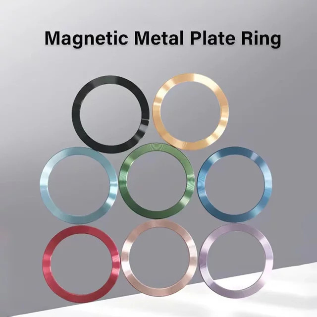 WSSHE Magnetischer Metallring für MagSafe Drahtloses Laden und Smartphone-Halterungen, Gold - Bild 1
