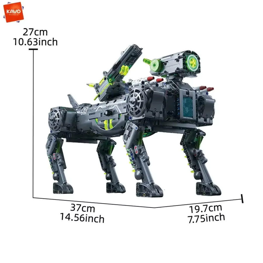 KAVOWORLD Futuristischer Roboterhund, Ferngesteuerter Baukasten, 1609 Teile - Bild 6