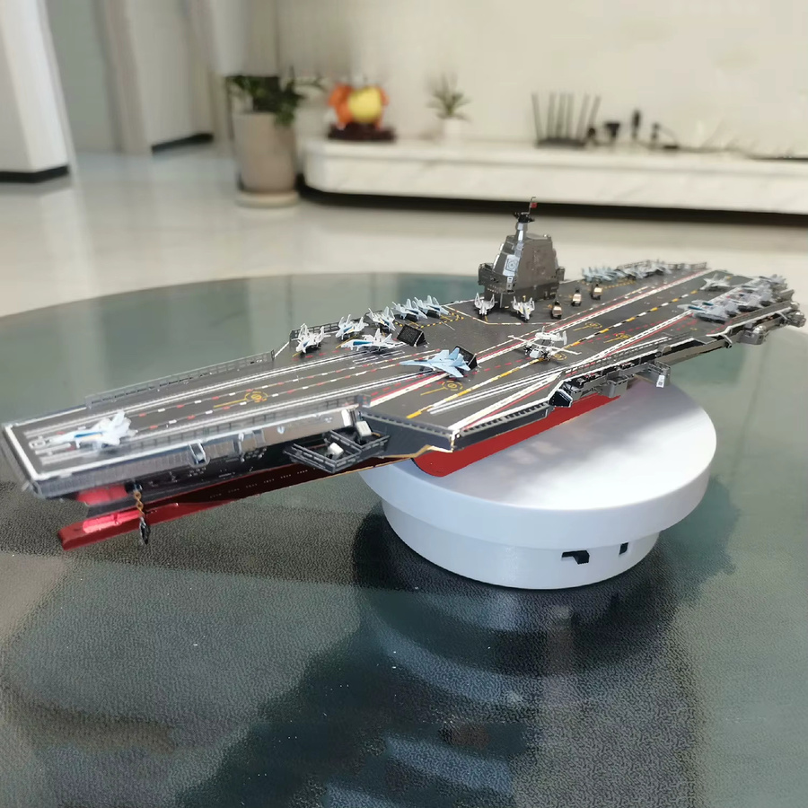 AT 99 MODEL Fujian-Flugzeugträgermodell, statisches Modell, Maßstab 1:1000, Metall, mit Lichtern - Bild 2