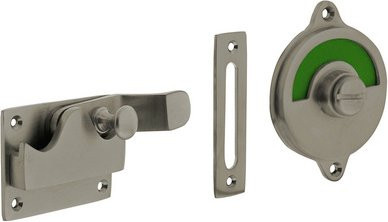 Intersteel WC-Riegel gebogen in Messing matt und Silber - Bild 1