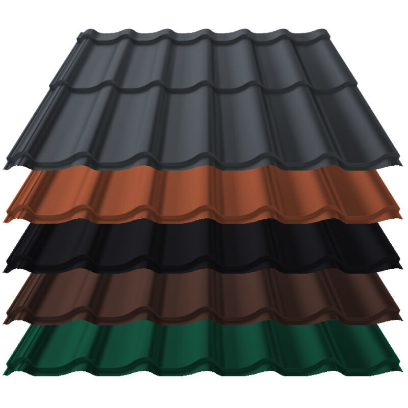 Pfannenblech Kingas Eco+ von Blachotrapez GmbH aus Stahl in Mehrfarbig mit einer Modullänge von 350 mm und 0,50 mm Materialstärke - Bild 1