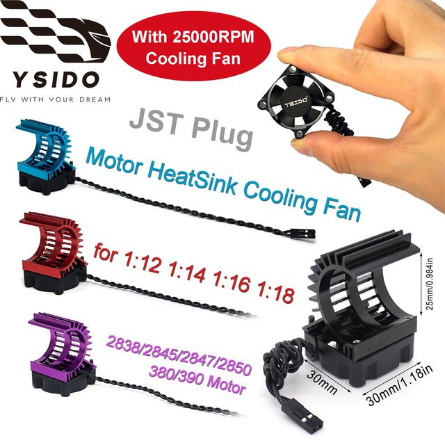 YSIDO Lüfter Motor, Aluminium Kühlkörper, 30 mm, für RC Auto - Bild 1