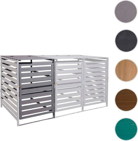 MVG Erweiterung für Mülltonnenverkleidung MVG-H62 XL aus Tannenholz in Grau, Breite: 67 cm, Höhe: 114 cm, Tiefe: 97 cm - Bild 1