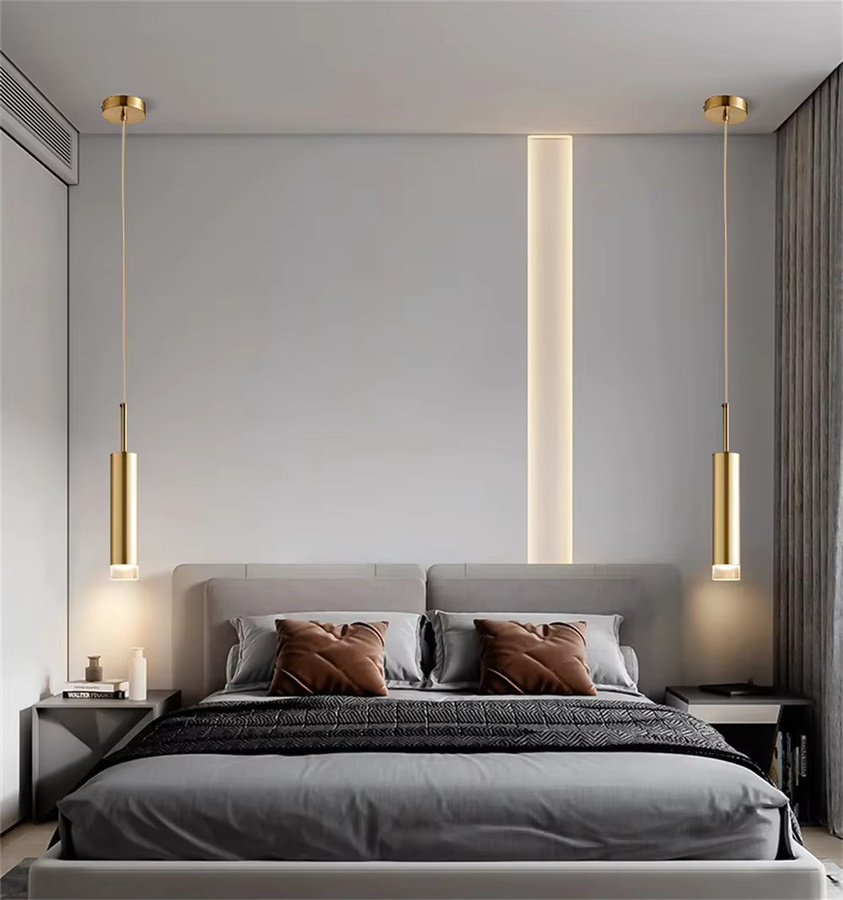 Moderne verstellbare LED-Pendelleuchte in Gold/Messing für Küche, Wohnzimmer oder Schlafzimmer - Bild 2
