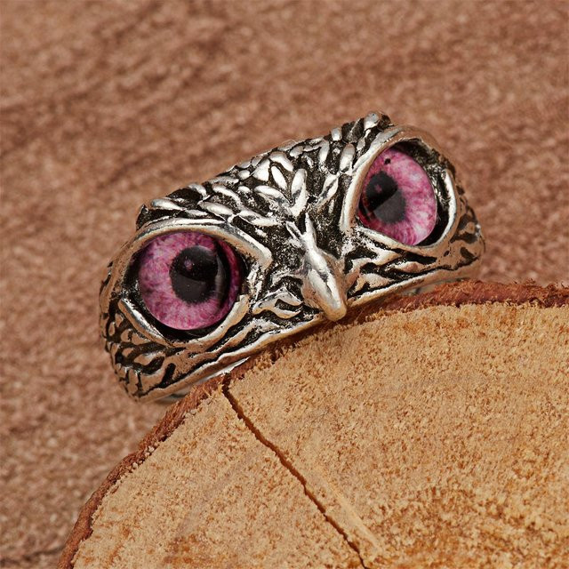 Rinhoo Eulenringe, Silber, Zinklegierung, Unisex - Bild 1