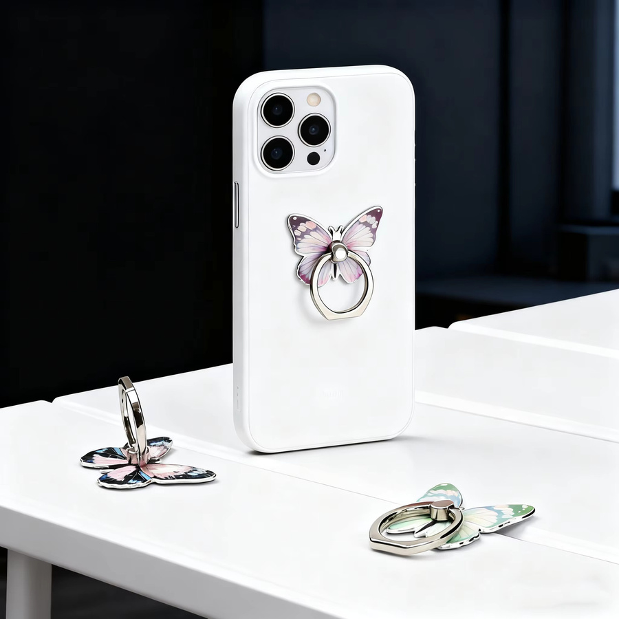 WSSHE Schmetterling Handy Ring Halter Telefonständer in Green und Multicolour - Bild 3