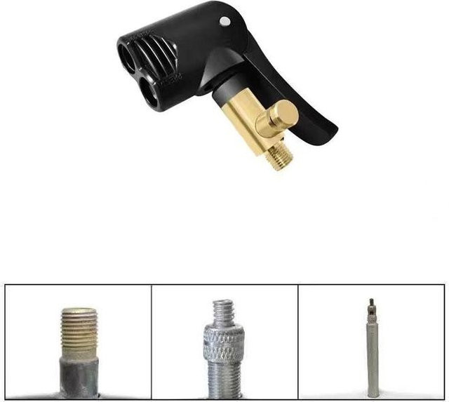Xiaomi Schrader Ventil Adapter in Schwarz für Luftpumpen und Kompressoren - Bild 1