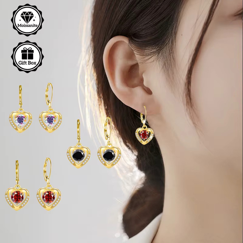 LAMVOICE Haken-Ohrring, Moissanit, Gold, Damen - Bild 2
