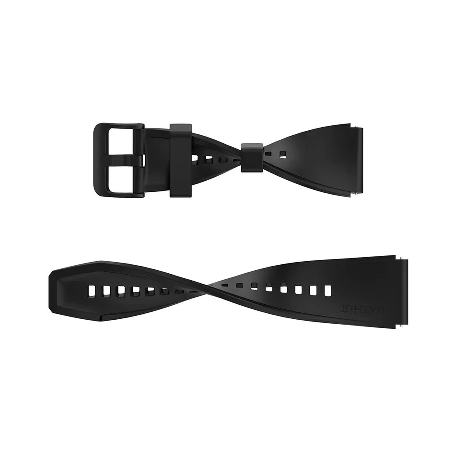 Uhrenarmband Silikon, Schwarz, Unisex, 22 mm, 20 mm - Bild 2
