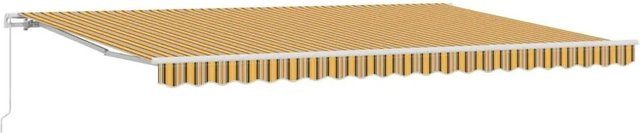 vidaXL Einziehbare Markise aus Polyester und Aluminium, Mehrfarbig, B: 500 cm, T: 350 cm - Bild 1