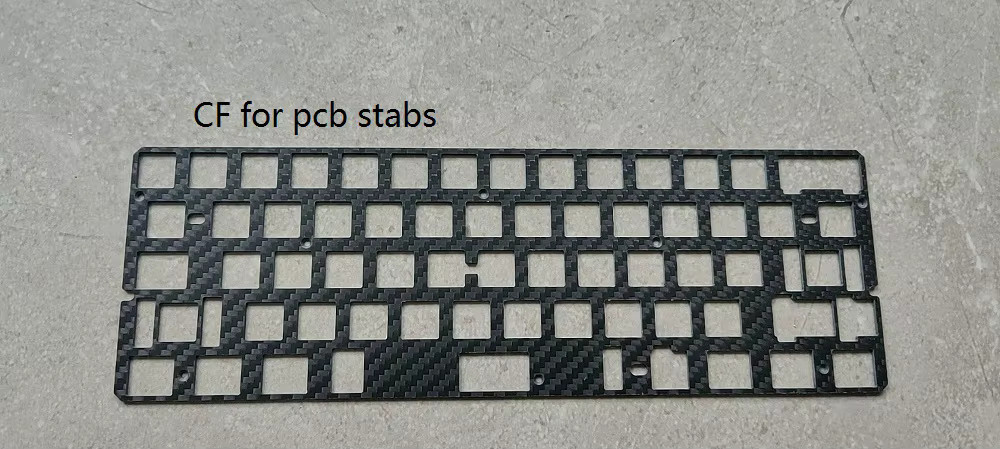 60HE Venom Magnetische Hall-Effekt-Tastaturplatte aus PEI-Messing-CF-PP für PCB-montierte Schrauben im Stabilisator - Bild 2