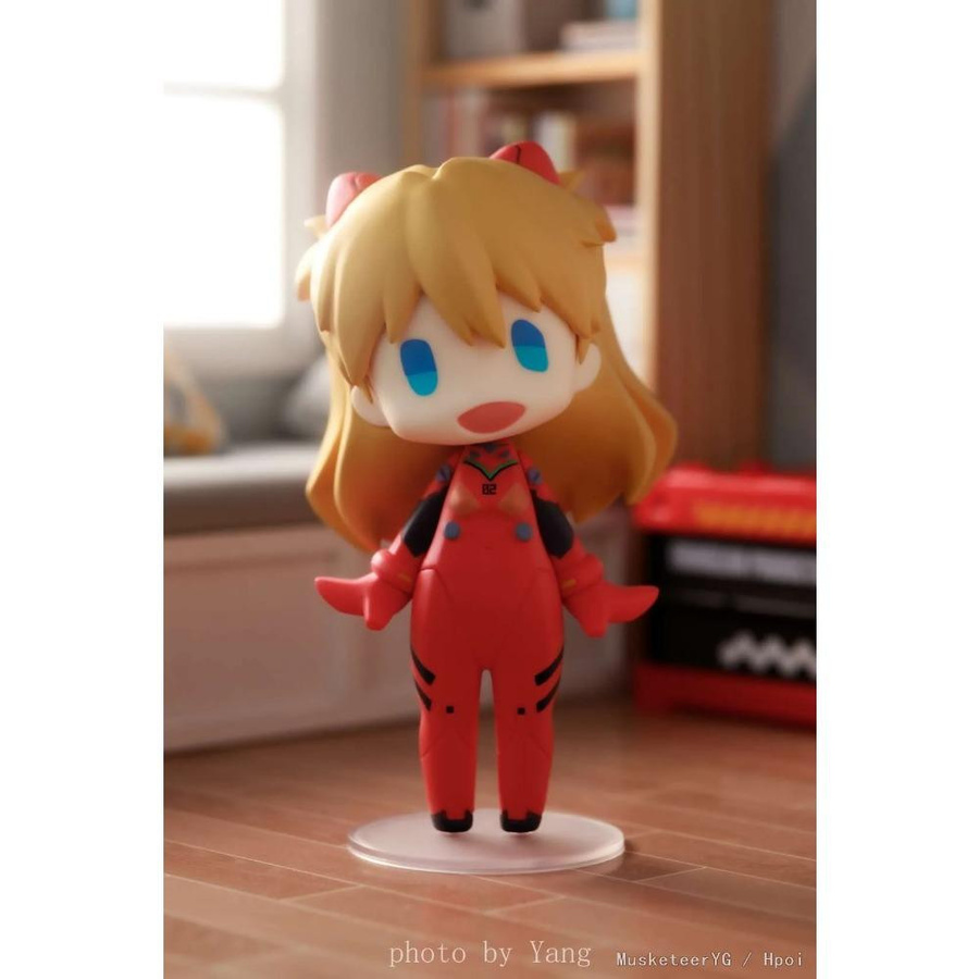 MIFEN Anime EVA Asuka Langley Soryu Figur im Pixel Stil, rote Actionfigur aus PVC, Höhe: 13 cm - Bild 2