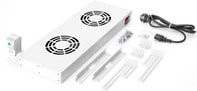 Digitus Lüfter-Kit DN-19 FAN-2-HO für 19 Zoll Netzwerkschränke, 2 x Lüfter, 1 HE, Lichtgrau (RAL 7035) - Bild 1