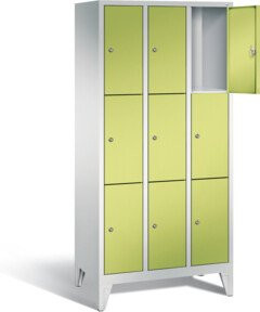 C+P Garderobenschrank Classic in Viridingrün und Lichtgrau, H: 185,0 cm, B: 90,0 cm, T: 50,0 cm - Bild 1