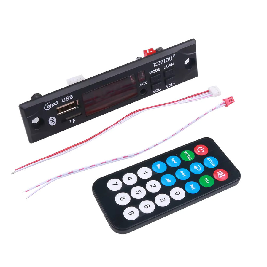 Kebidu Bluetooth FM Radio Modul für Auto Audio mit MP3 WMA Decoder Board, USB und TF Unterstützung, Schwarz - Bild 6