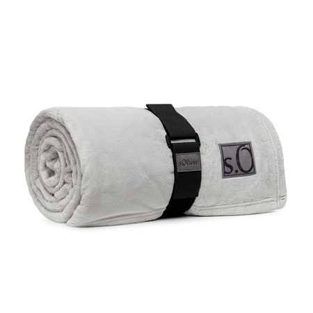 s.Oliver Wohndecke Kuschelsoft 3638 in Grau, B/B: 150 x 200 cm