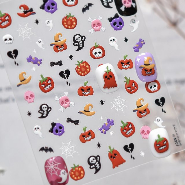 NAILFYOU Nail Art Aufkleber Halloween Gothic, Maniküre - Bild 1
