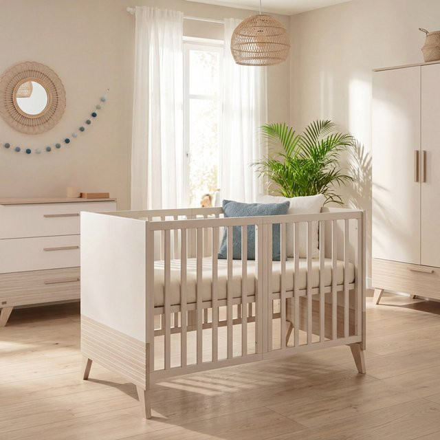 Roba Kombi-Kinderbett Sidney in Beige und Eichendekor, B/T/H: 143 x 70 x 140 cm - Bild 1