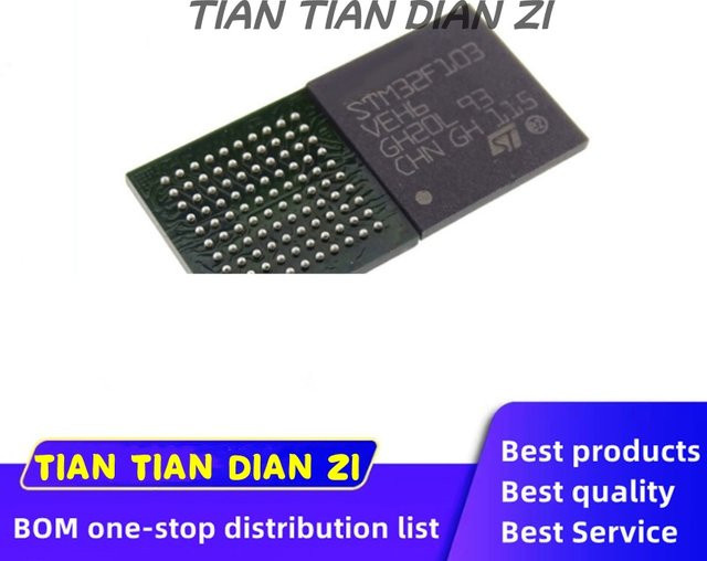 STMicroelectronics STM32F103VEH6 IC-Chip im LFBGA-100 Gehäuse, Schwarz - Bild 1